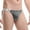 Grey, variant on Men's Solid Elastic Tight Low Waisted Thong for Fitness Sports Comfortable Triangle Briefs, L, Black