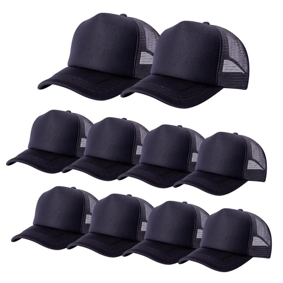 10 Pack of Blank Trucker Hat Bulk Mesh Cap Men and Women Baseball Cap DIY Graffiti Hot Stamping Duck Tongue Cap