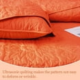 thumbnail image 5 of Whale Flotilla 2-Piece Twin Quilt Set, Soft Embossed Bedding Set, Lightweight Bedspread Coverlet with Damask Vintage Pattern, Reversible Bed Cover for All Seasons, Burnt Orange, 5 of 7