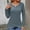 Navy, variant on YHAJDS Winter Casual Blouse Top for Women,Women's Long Sleeve Tops Womens Casual Long Sleeve Sweatshirt Solid Color Crew Neck Knit Pullover Top For Winter