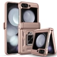 thumbnail image 4 of Innens Case for Samsung Galaxy Z Flip 5 5G Shockproof Pone Cover with Slide Camera Lens Protector and Ring Stand, Pink, 4 of 17