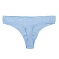 thumbnail image 2 of Calvin Klein Women's Panties Cheeky Underwear Logo Thong Light Blue Small New, 2 of 2