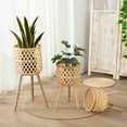 thumbnail image 5 of Bobasndm Indoor/Outdoor Wicker Basket with Removable Legs, Woven Planter Cover for All Weather, Planter Container - Plant Stand, 5 of 9