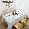 thumbnail image 2 of Christmas Tablecloth Winter Snowflake Table Cloth Indoor/Outdoor Stain and Wrinkle Resistant Rectangle Table Cloth for Holiday Party Dinner Decor 60"x84", 2 of 6