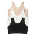 thumbnail image 5 of Matchstick Women Cotton Sports Bras Plus Size Wireless Bralette Top, 3-Pack, 5 of 5