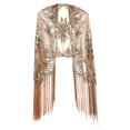 thumbnail image 1 of xiaxaixu Châles et Étoles des Années 1920 pour Femmes, Châle de Mariée Scintillant à Paillettes, Cape de Soirée en Maille Style Flapper, Foulard de Couverture, 1 of 7
