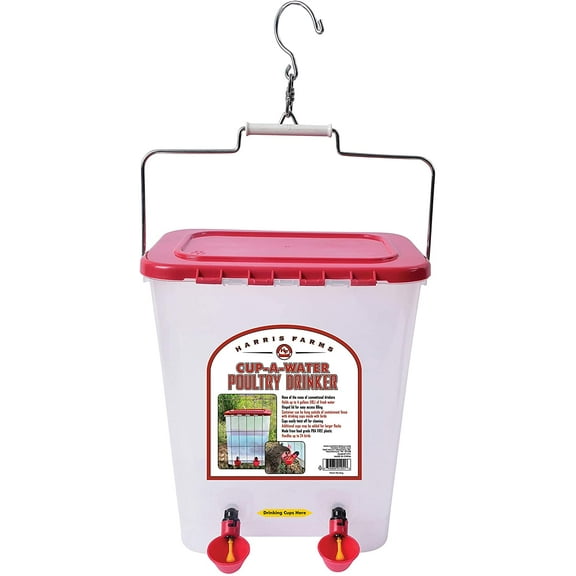 Harris Farms 1000310 Cup-A-Water, 4 Gallon Poultry Drinker