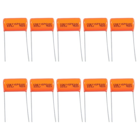 AOOOWER 10Pcs Electric Guitar Tone Capacitors Orange Drop Capacitors Tone Caps Polypropylene Film Capacitors 200v 715P .022uf