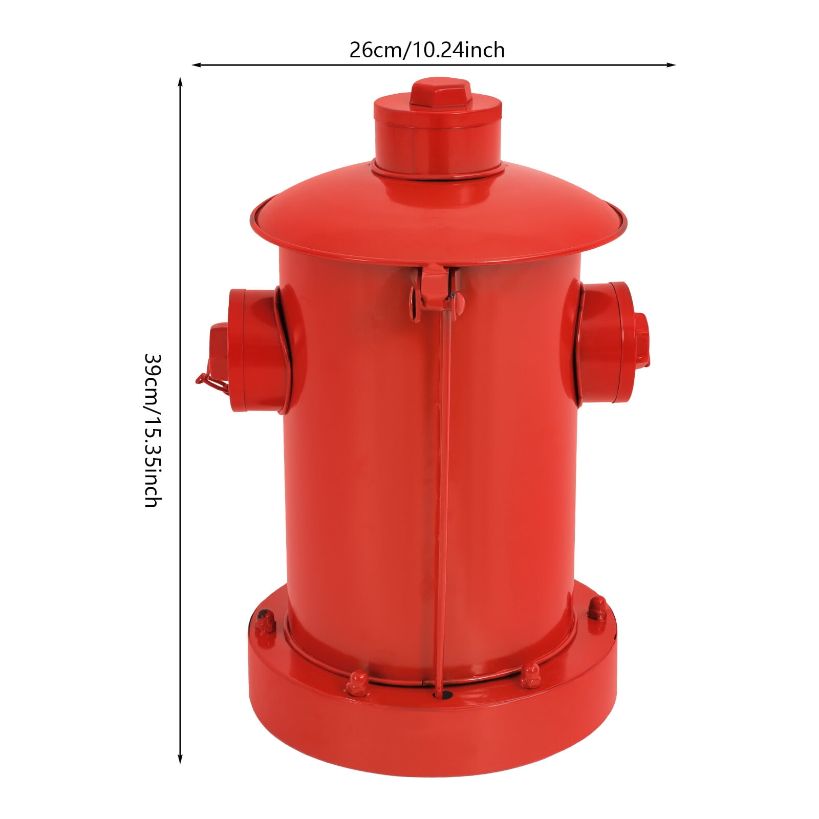 Fire Hydrant Trash Can, 2.5L/0.66Gal Retro Creative Garbage Can Pedal Trash Can Indoor Outdoor Waste Bins with Removable Inner Bucket for Park Garden Kitchen Garbage, 10.24x15.35in