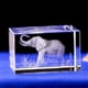 thumbnail image 2 of Regalos de elefante BOOFIRE arte de cristal grabado 3D, 2 of 2