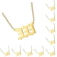 thumbnail image 3 of Jumpingount Collar con abalorio de número, Gargantilla Universal de acero inoxidable para mujer, joyería, cadena para el cuello de Navidad, Type1 NO1, 3 of 6