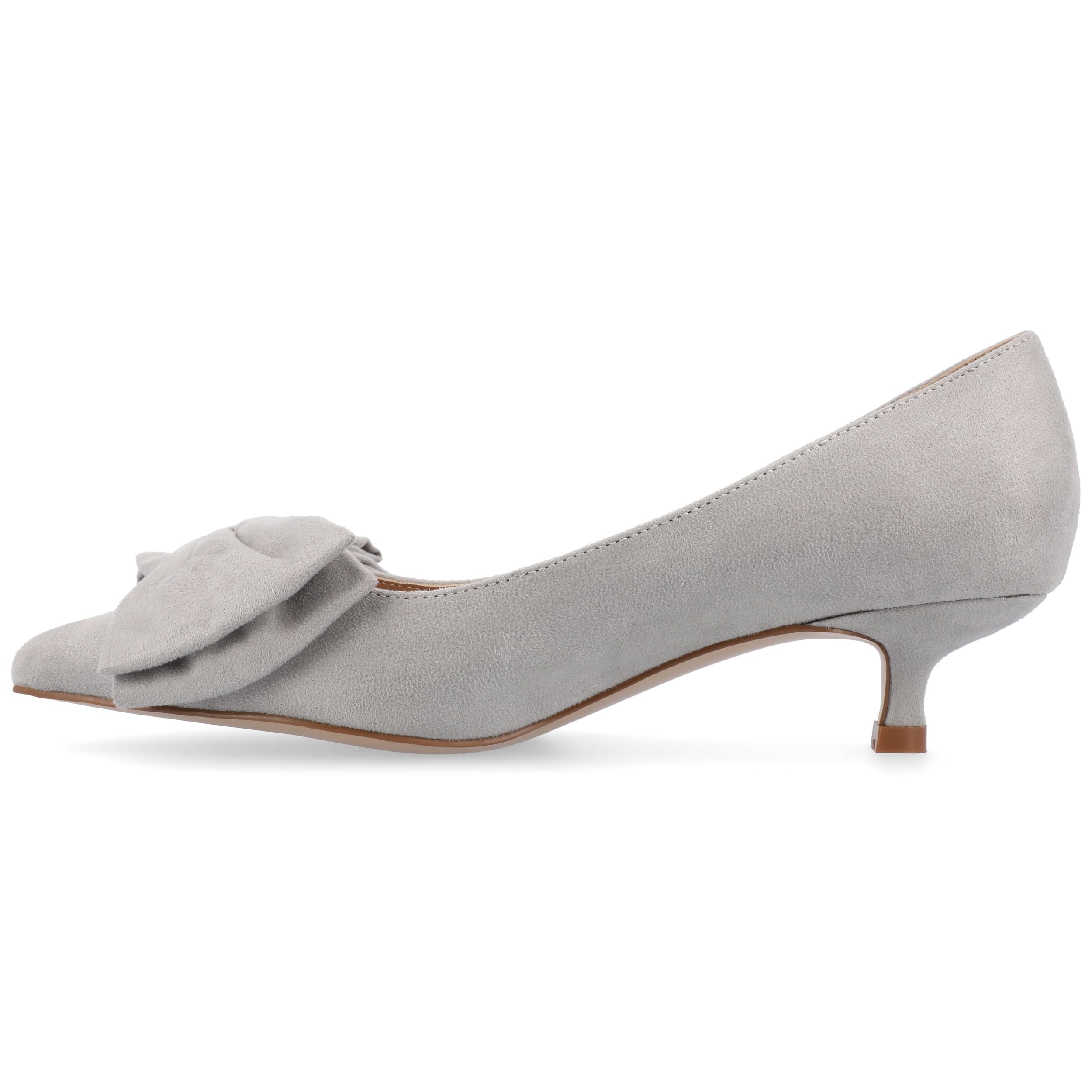Journee Womens Orana Pointed Toe Kitten Heel Pumps, Widths Available