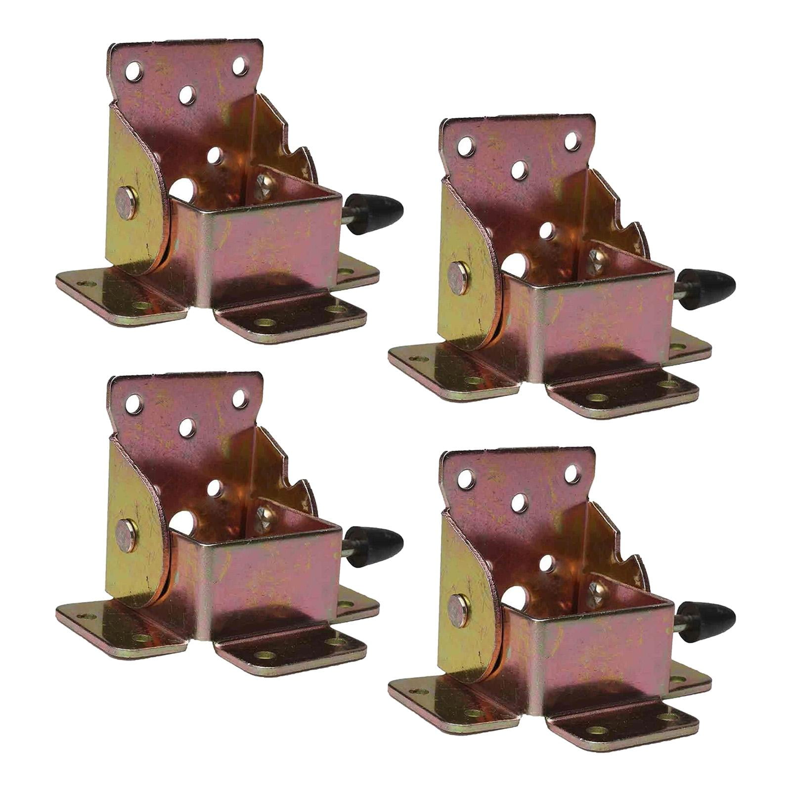 4x Lockable Folding Hinge Foldable Hinge Self Lock 090 Degree