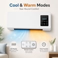 thumbnail image 3 of 12000 btu Window Air Conditioner Wall Mounted Air Conditioner Fan, 2-in-1 Heater Cooling Combo, Smart Room AC Unit with Remote & Timer, Quiet Portable Air Conditioner for Bedroom and Garage 450 sq, 3 of 11