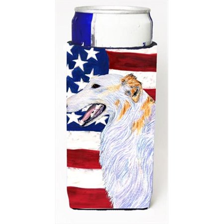 

Usa American Flag With Borzoi Michelob Ultra bottle sleeves For Slim Cans - 12 Oz.