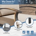 thumbnail image 3 of ALAULM Aluminum Patio Furniture Set 5-Seat Modern Outdoor Conversation Sets w/Swivel Rocking Chairs with Rectangular Coffee Table, Sand, 3 of 9