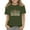 Army Green, variant on WTOBBY Summer Children's Round Neck Casual Short Sleeve T-Shirt Top with "BIG SISTER" Design - Girls Shirt for Fun and Sibling Pride,Army Green 100