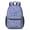 Paisley and Floral Blue Pattern, variant on Paisley and Damask Black Pattern 17" Waterproof Oxford School Backpacks for Teens, S-Shape Padded Straps, for School, Travel, Hiking, Camping