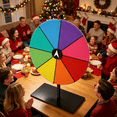 thumbnail image 5 of BESTSKY 2026 New Prize Wheel with Stand | Editable Rotating | Table Roulette Wheel | Empty Wheel of Fortune for Carnival Holiday Game Props for Carnival,Party,School,Event,Entertainment, 5 of 6