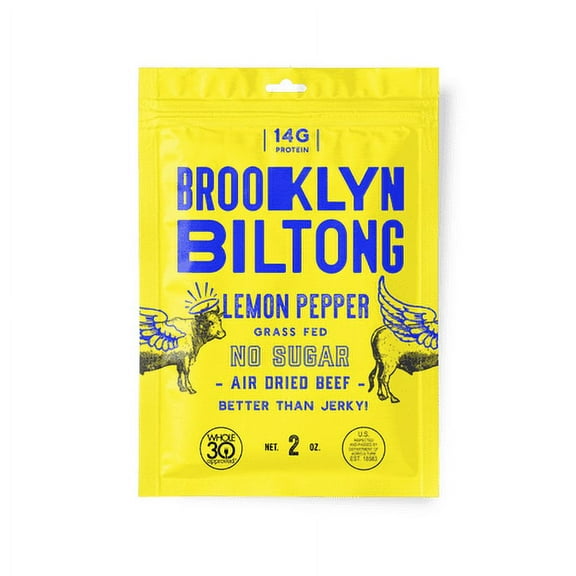 (8 Case)Brooklyn Biltong Biltong Lemon Pepper Ns, 2 oz.
