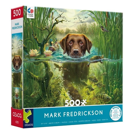 Ceaco Chocolate Lab Russ Duerksen 500 Piece Interlocking Jigsaw Puzzle