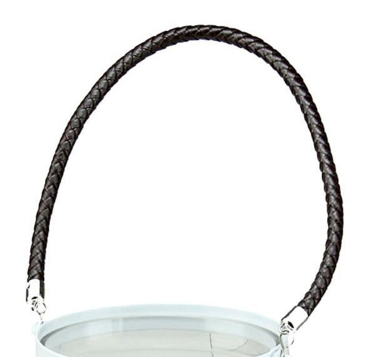 18"" Clear Glass Hurricane Pillar Candle Lantern with White Metal Frame