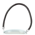 thumbnail image 2 of 18" Clear Glass Pillar Candle Lantern with White Metal Frame, 2 of 2