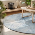 thumbnail image 3 of Round Area Rugs 3.3Ft, Light Blue Grey Non-Slip Washable Circle Rugs Carpet, Minimalism Gradient Mottled Patterned Indoor Outdoor Rug Floor Mats Throw Runner for Bedroom Living Room Bathroom, 3 of 8