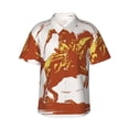 thumbnail image 1 of Fotbe Vintage Cowboy On A Bronco Horse Camisa Hawaiana para Hombre Unisex – Camisa Casual de Verano con Botones de Manga Corta de Algodón y Lino,XX-Large, 1 of 7