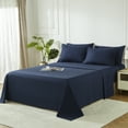 thumbnail image 5 of Davulos Twin Comforter Set 5 Pieces Bed in a Bag All Season Twin Size Bedding Sets with Comforter, Flat Sheet, Fitted Sheet, Pillowcases, Pillow Shams,Blue, 5 of 8