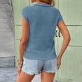 thumbnail image 5 of Womens Waffle Tank Top Sleeveless Henley Shirts 2026 Summer Loose Button Up V Neck Dressy Casual Tops Clothes,Blue XXL, 5 of 6