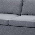 thumbnail image 2 of Felix 68 Inch Modern Loveseat with Padded Seats and Back Light Gray Black, 2 of 5