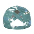 thumbnail image 3 of Toptie Criss Cross Tie Dye Ponytail Baseball Cap for Women, Washed Messy High Bun Ponytail Hat, 3 of 8