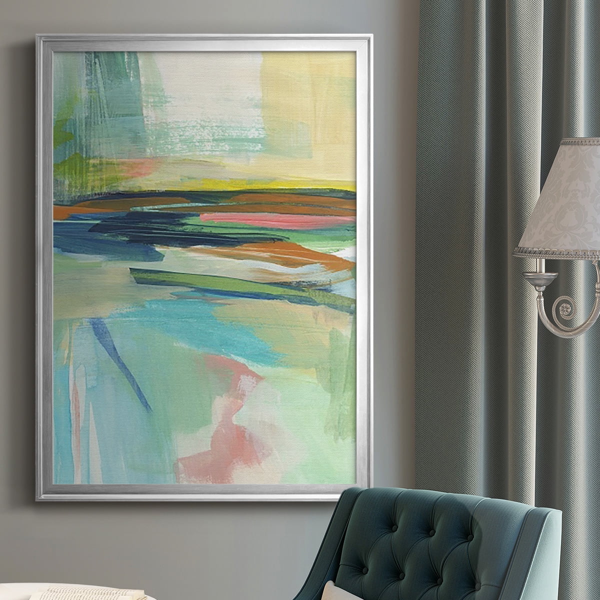 Radiant Horizon II Premium Framed Print, in Gold, Black, or Silver - Ready to Hang