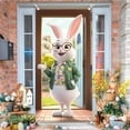 thumbnail image 5 of 71x35Inch Easter Bunny Door Banner, Easter Bunny Door Cover Wreath Egg Easter Door Banner Accessory Hanging Banner Sign Decoration for Happy Easter Party Favors, 5 of 6