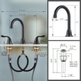 thumbnail image 2 of WOWOW 8 Inch Widespread Bathroom Faucet 3 Hole, Oil Rubbed Bronze Bathroom Faucet, Bathroom Sink Faucet with Pop Up Drain and Supply Lines, 2 of 7