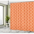 thumbnail image 4 of Ambesonne Geometric Shower Curtain, Simple Monochrome Pattern, 69"Wx75"L, Burnt Sienna, 4 of 4