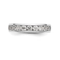 thumbnail image 4 of Solid 14K White Gold Eleven Stone Diamond Channel Set Wedding Band Ring Size 7.5 (.99 cttw.), 4 of 8