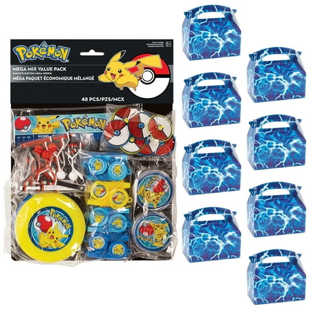 Pokemon Core Filled Favor Box Kit (For 8 Guests)