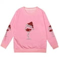thumbnail image 4 of Chandail à Capuchon et Chandails en Molleton pour Filles - Automne Hiver Imprimé de Noël Col Rond Manches Longues Chandail en Molleton Décontracté pour Filles, 4 of 4