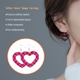 thumbnail image 4 of Sonducket Pendientes de cuero en forma de corazón, colgante de oreja, aro exagerado, pendiente colgante hueco, regalo del Día de San Valentín, favores Ropa, zapatos y accesorios Miscelánea Tipo 10 Sonducket AP010114-10, 4 of 6