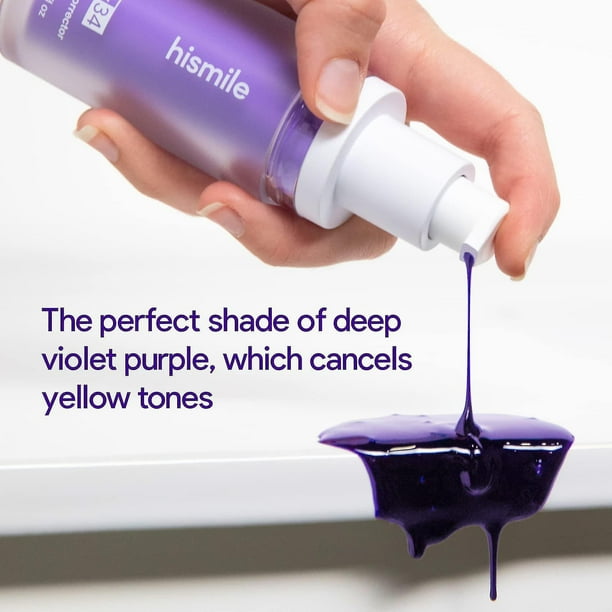 Correcteur de Couleur V34, Blanchiment des Dents Violet, Élimination des Taches Dentaires, Dentifrice Violet, Correction des Taches Dentaires