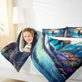 thumbnail image 4 of Homewish Brown Deer Elk Queen Comforter Set,Woodland Animal Bedding Sets,Colorful Flower Floral Bedding Comforter Set For Teens,Super Cozy Room Decor Reversible,3 Pieces, 4 of 8