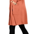 thumbnail image 4 of J. METHOD Women's Open Front Long Sleeve Cardigan Casual Basic Lightweight Soft Sweater with Slouchy Pockets NEWJ1440 Deep Coral 3X, 4 of 5