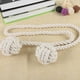 thumbnail image 4 of Bewildely 2 piezas cortinas Tieback decoración de moda cortina banda borla Holdback Correa Tie Backs accesorio hogar sala de estar Hotel Sombras de ventana Beige Bewildely HA067897-01, 4 of 6