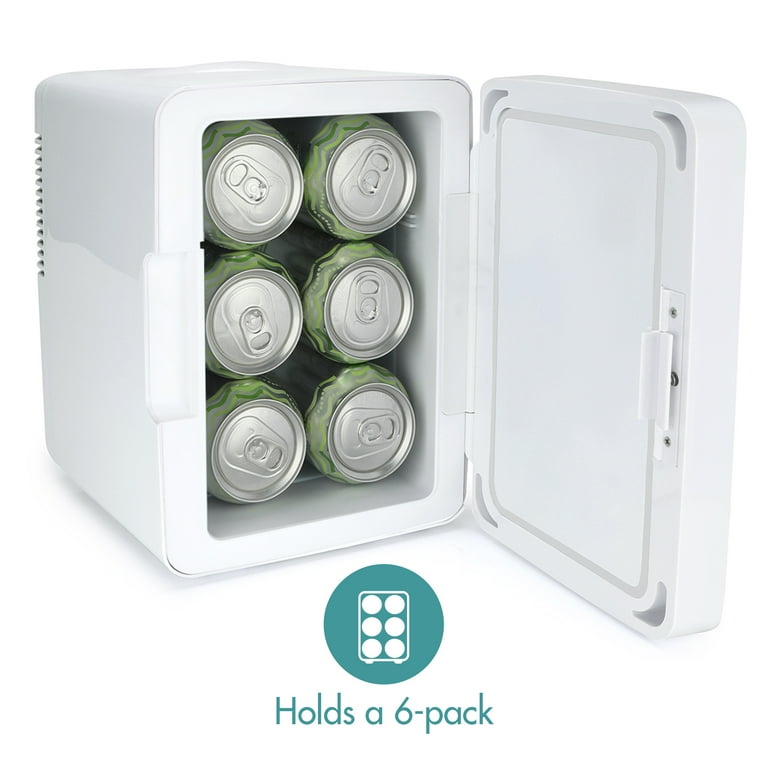 Personal Chiller Mini Fridge Small Space Cooler, White Marble