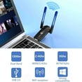 thumbnail image 2 of Maxfavor USB WiFi Adapter, 1300Mbps Long Range AC1300 Dual Band 5G/2.4G 3.0 Wireless Network Adapter Antennas, 2 of 7