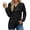 Black, variant on Fantaslook V Neck Blouses for Women Dressy Casual Tops Button Long Sleeve Shirts Trendy Fall Tops