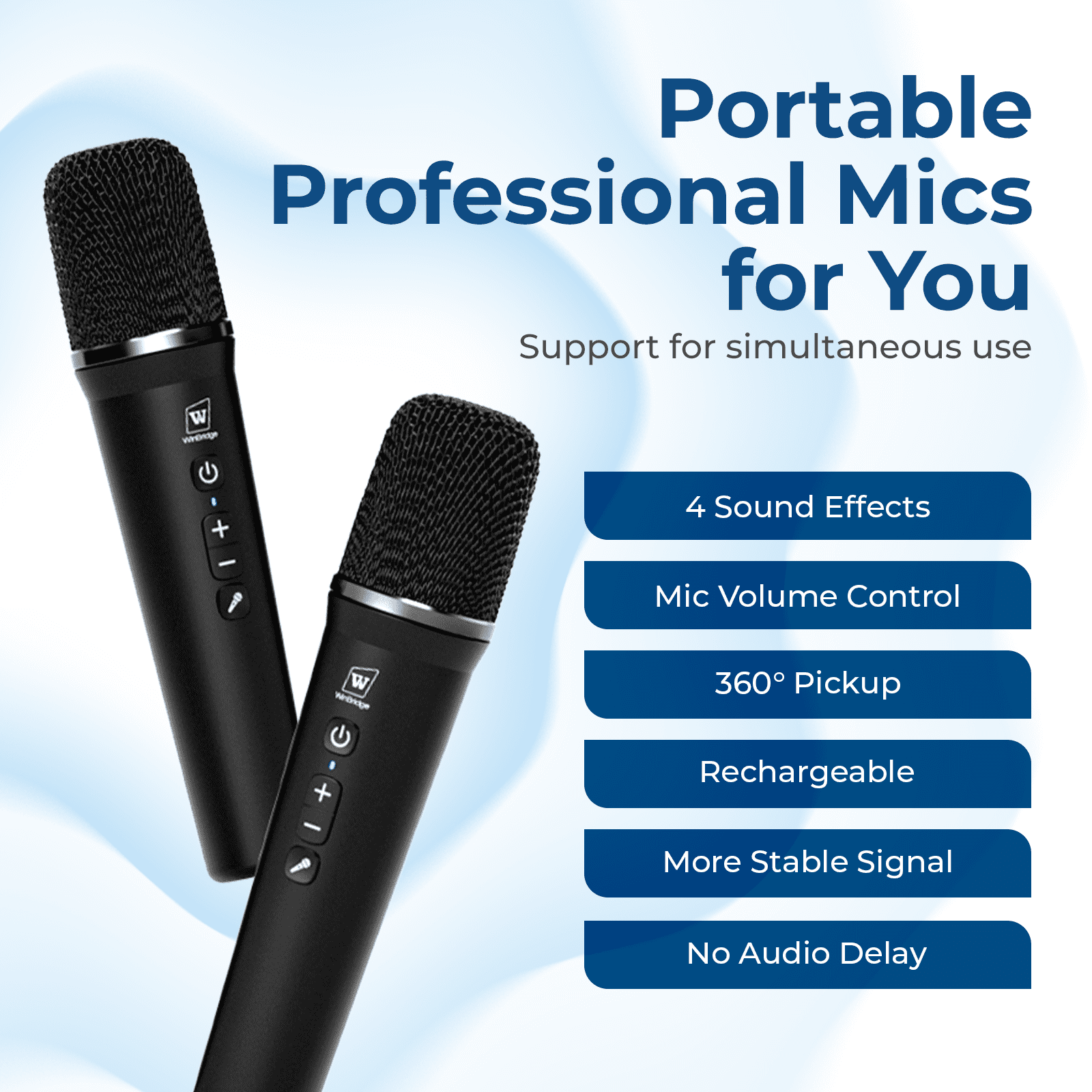 HW HAOWORKS Portable PA System & Karaoke Machine with 2 Wireless Mics, 100W Powerful Pro Sound Bluetooth Party Speaker, Support USB/TF/AUX/Guitar for Outdoor/Home Events - S99