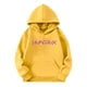 thumbnail image 4 of Moonsky Sudadera con capucha y cordón HUNTRX, estampado de grupo de chicas coreanas, jersey corto, suave y cómodo, top de manga larga para primavera y otoño. Amarillo 160, 4 of 5